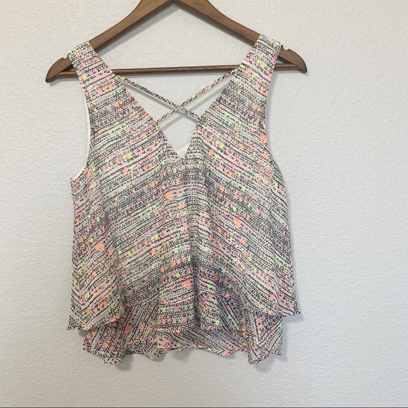 Lush Tops | Neon Tribal Tank Top Blouse - Picture 2 of 5